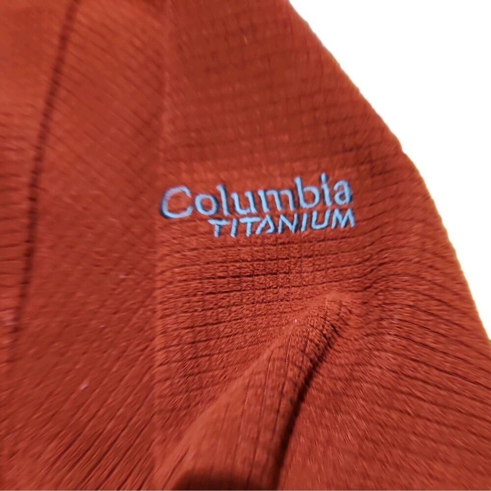 Columbia Titanium Quarter Zip Pullover Shirt Red Long Sleeve Stretchy Outdoors - Picture 3 of 6